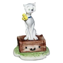 Статуэтка из фарфора Фрау кошка - путешественница