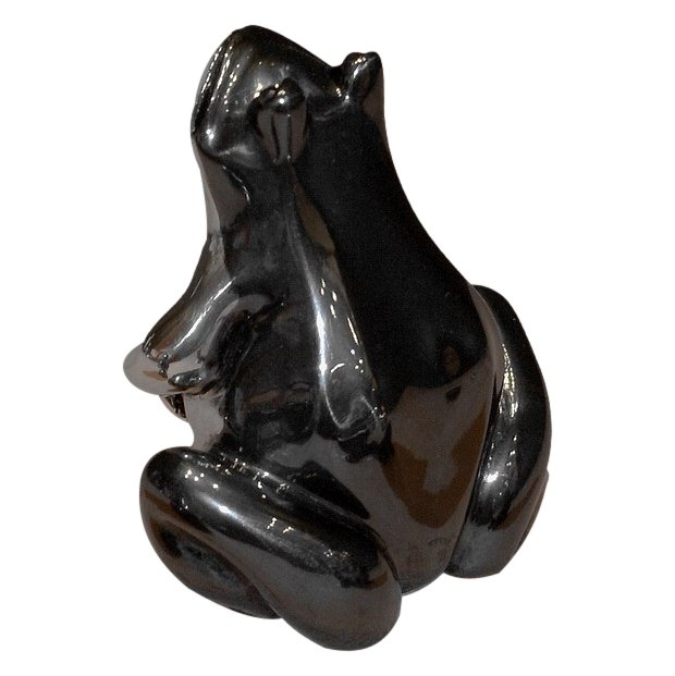 Статуэтка Лягушка Черная, Размер 5,8x5,8 см