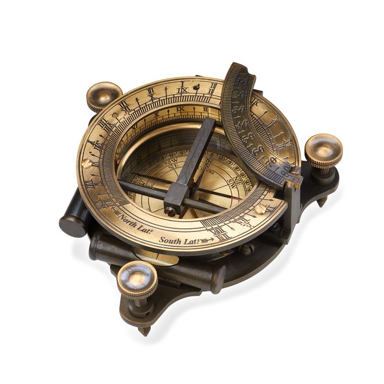 Компас с солнечными часами Hetton Garden, увеличенный вид компаса