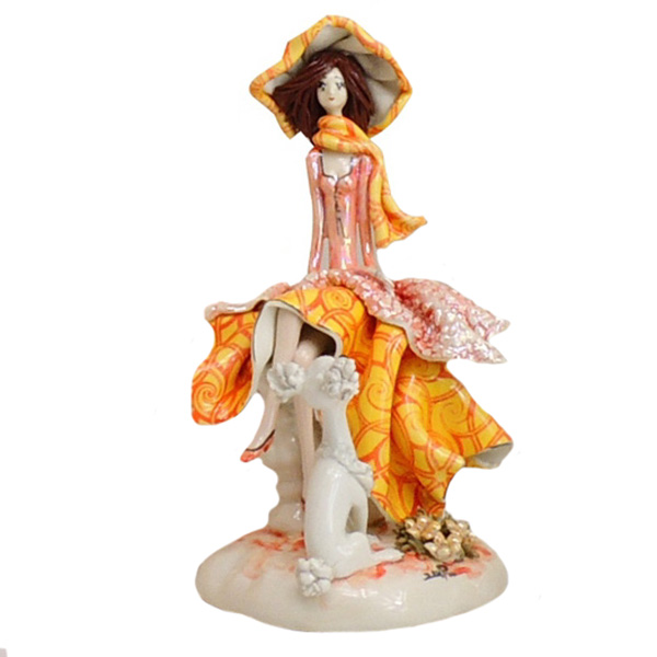 Статуэтка из фарфора Леди с собакой ZamPiva 50208