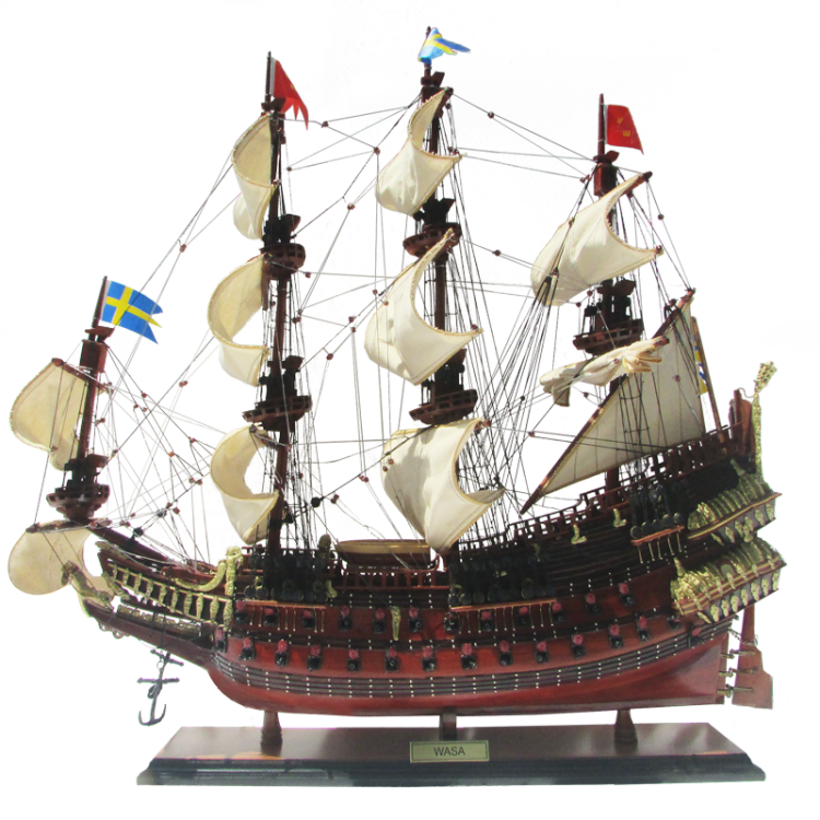 Модель парусного корабля Wasa, Швеция, 80 см