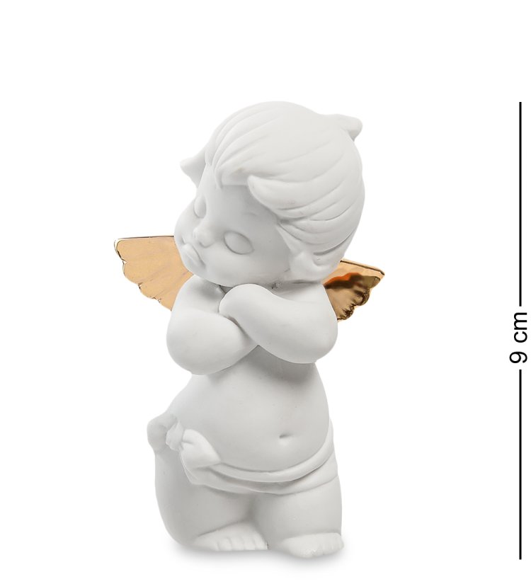 Статуэтка из бисквитного фарфора Обиженный Амурчик с Золотыми крыльями Pavone JP-48/ 2