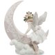 Статуэтка из фарфора Девочка Ангел на луне в облаках Pavone JP-22 /5, фотография со спины
