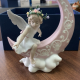 Статуэтка из фарфора Девочка Ангел на луне в облаках Pavone JP-22 /5, фото со склада