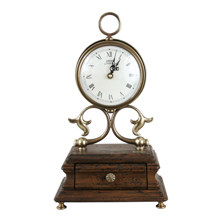 Настольные часы из дерева с ящиком Capanni FC-2534