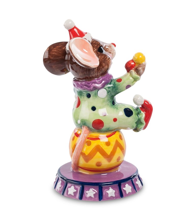 Статуэтка из фарфора Мышонок клоун Pavone CMS-52/ 5, фотография сбоку