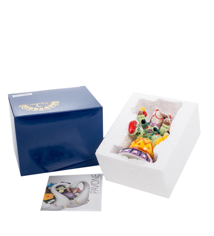 Статуэтка из фарфора Мышонок клоун Pavone CMS-52/ 5, фотография в упаковке