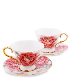 Чайный набор на 2 персоны Фиор Дель Аморе, красный