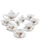 Чайный сервиз на 6 персон из фарфора Райский сад Pavone JK- 46