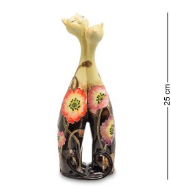 Фарфоровая Ваза Парочка кошек, рисунок Маки