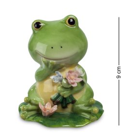 Фигурка из Керамики Лягушка с букетом