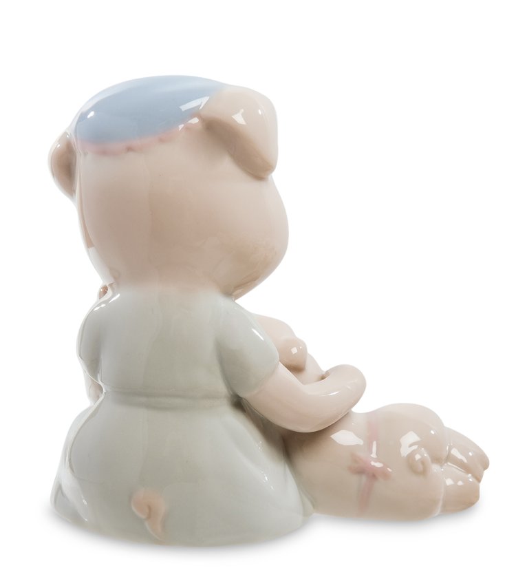 Фигурка из фарфора Свиньи - Самая лучшая мама Pavone JP-111/ 3, фотография со спины