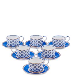 Чайный набор на 6 персон из фарфора Элегантность