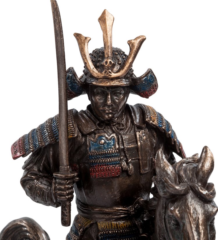 Статуэтка Самурай на медном коне Veronese WS-89/ 1, портретный вид