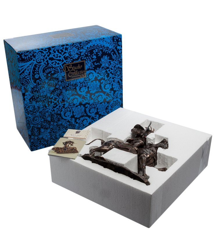 Статуэтка Самурай на медном коне Veronese WS-89/ 1, упаковочный вид