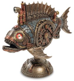 Статуэтка с подсветкой в стиле Стимпанк Рыба-Удильщик