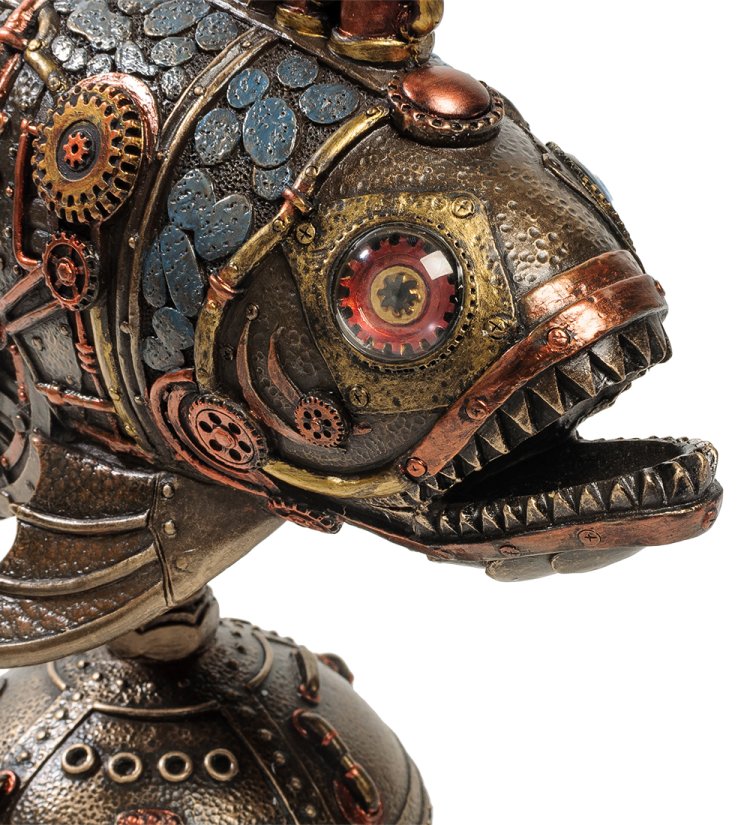 Статуэтка с подсветкой в стиле Стимпанк Рыба-Удильщик Veronese WS-905, портретный вид