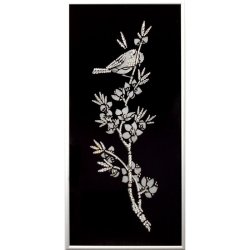 Картина Соловей c кристаллами Swarovski