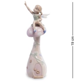 Колокольчик из фарфора Фея на высоком грибочке
