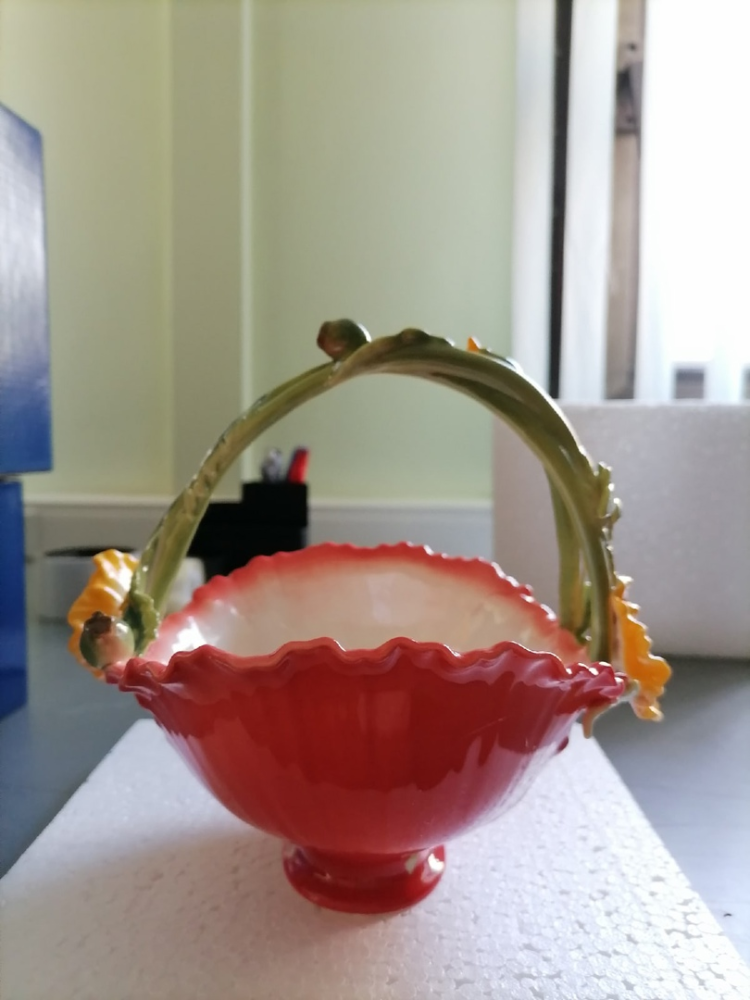 Конфетница из фарфора Маки Pavone FM-07/12, фото со склада вид со стороны