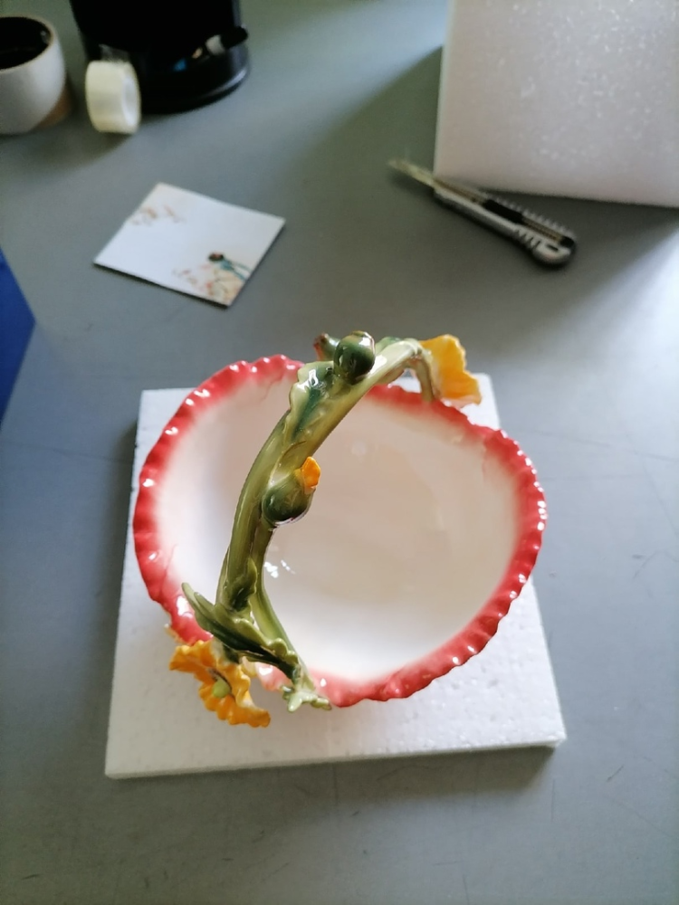 Конфетница из фарфора Маки Pavone FM-07/12, фото со склада вид сверху