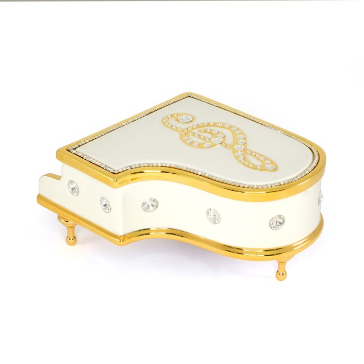 Шкатулка в виде Рояля со Swarovski коллекция Emozioni Migliore De Luxe 26581, фотография сбоку