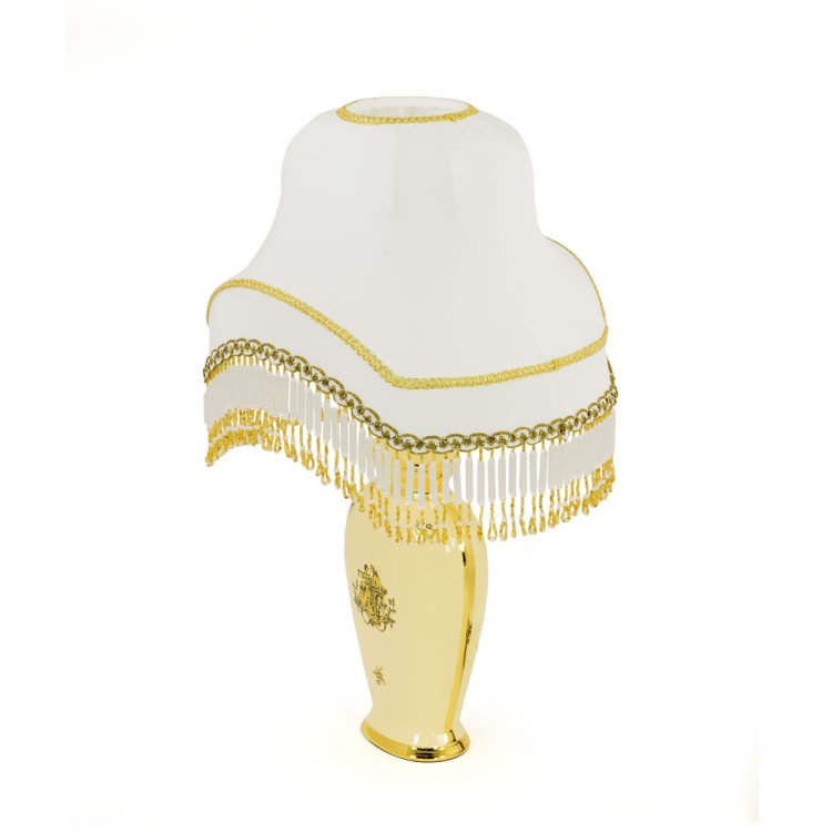Настольная Лампа с золотым декором коллекция Amante Crema Migliore De Luxe 27682, фотография сбоку