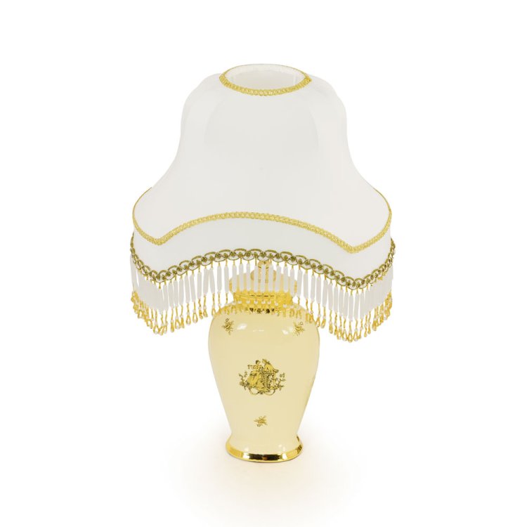 Настольная Лампа с золотым декором коллекция Amante Crema Migliore De Luxe 27682