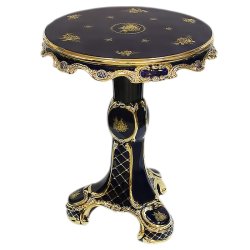 Столик синий с золотой отделкой Стиль Барокко