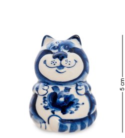 Фигурка Кот-Валидол Голубая гжель