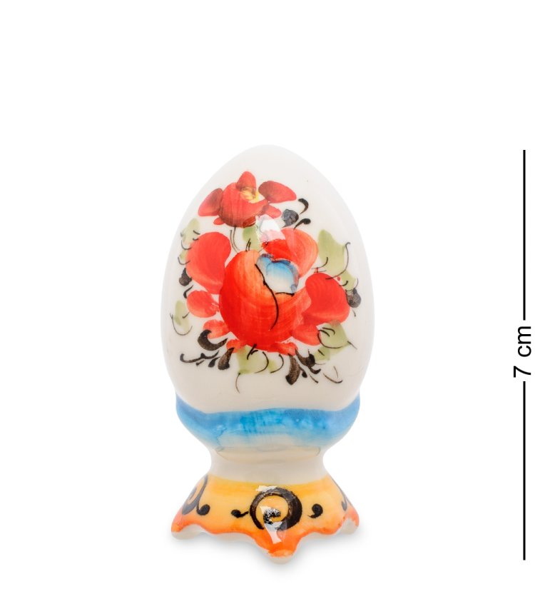 Статуэтка Пасхальное яйцо Цветная гжель ГЛ-397, фотография с обратной стороны