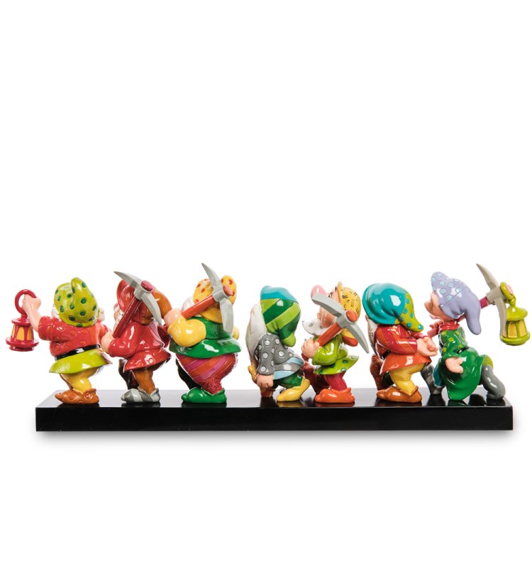 Статуэтка Семь гномов - Вечерняя прогулка Disney by Britto 906768, вид профиль оборотная сторона