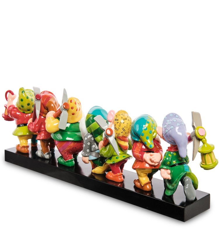 Статуэтка Семь гномов - Вечерняя прогулка Disney by Britto 906768, оборотная сторона