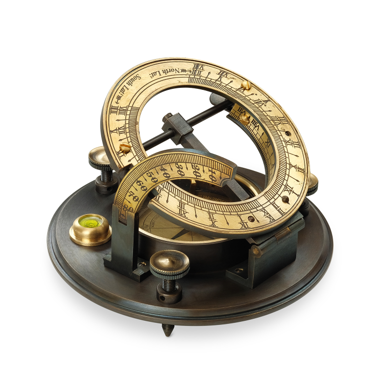 Компас в кожаном футляре JH Steward, вид профиль