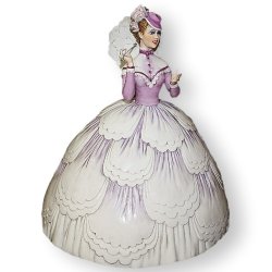 Фарфоровая статуэтка Дама с зонтиком