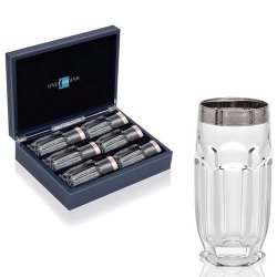 Набор стаканов для воды на 6 персон с платиновым декором