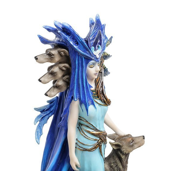 Статуэтка в стиле Фэнтези Геката - богиня волшебства Veronese WS-849, вид профиль