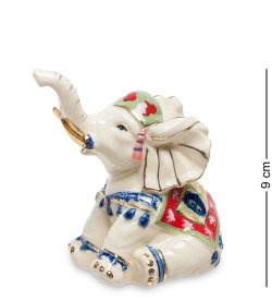 Статуэтка из фарфора Белый Слоник с поднятым хоботом