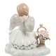 Статуэтка из фарфора Девочка Ангел с корзинкой цветов на облаке Pavone JP-22 /6, фотография со спины