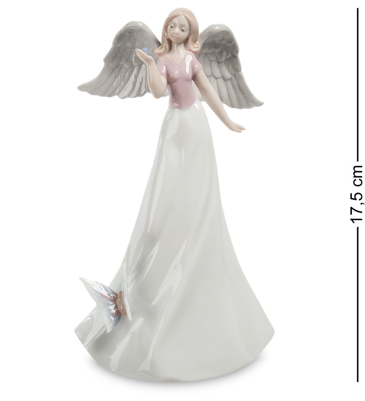 Статуэтка из фарфора Ангел в широком платье с бабочкой Pavone JP-10/ 20