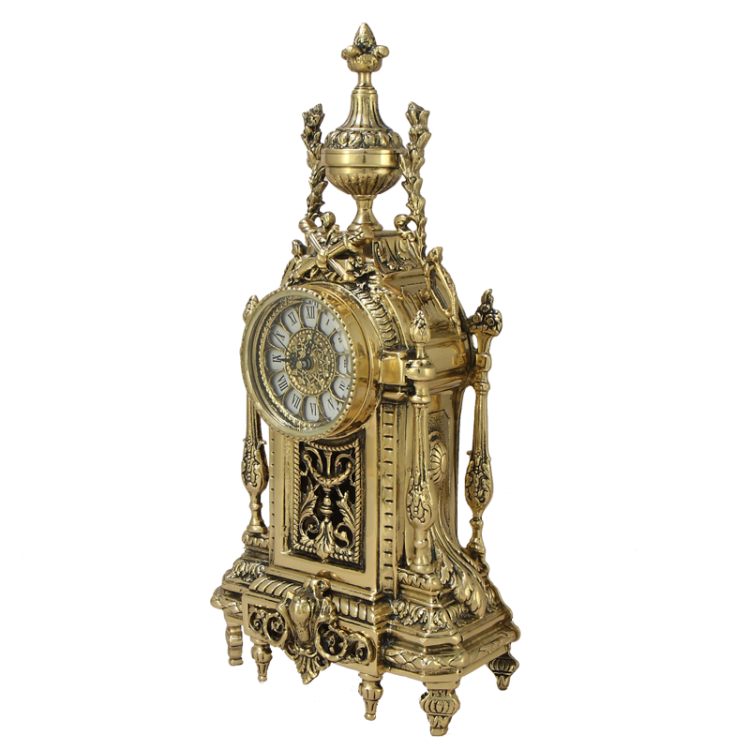 Бронзовые Каминные часы Дон Луи Bello De Bronze BP-27119-D, фотография сбоку