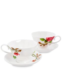 Чайный набор на 2 персоны из фарфора Роза Рафаэлло
