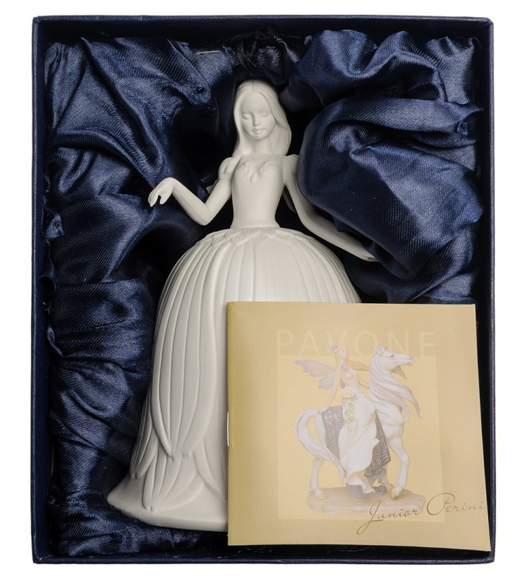 Статуэтка из фарфора с подсветкой Ночная фея, средняя Pavone JP-186/32, фотография в коробке