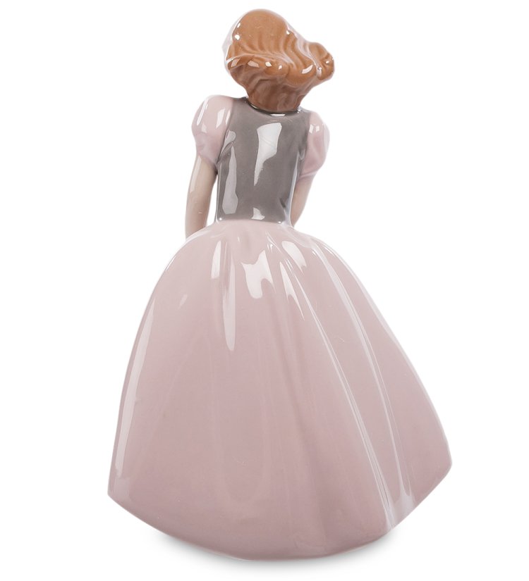 Статуэтка из керамики Скромная Девочка с цветочками Pavone CMS-20/ 3, фотография со спины