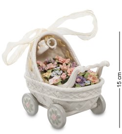 Музыкальная статуэтка Коляска с цветами
