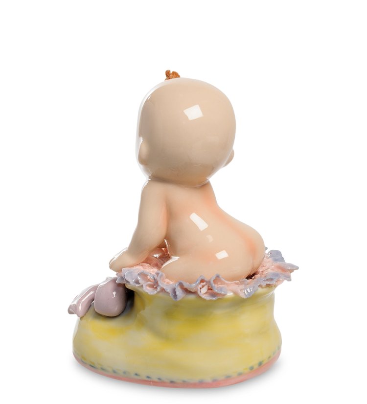 Фигурка из фарфора Малыш в ботинке Pavone CMS-27/26, фотография со спины