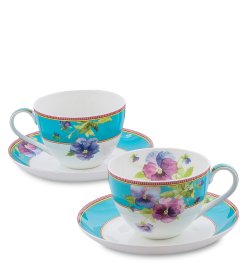 Чайный набор на 2 персоны из фарфора Виола