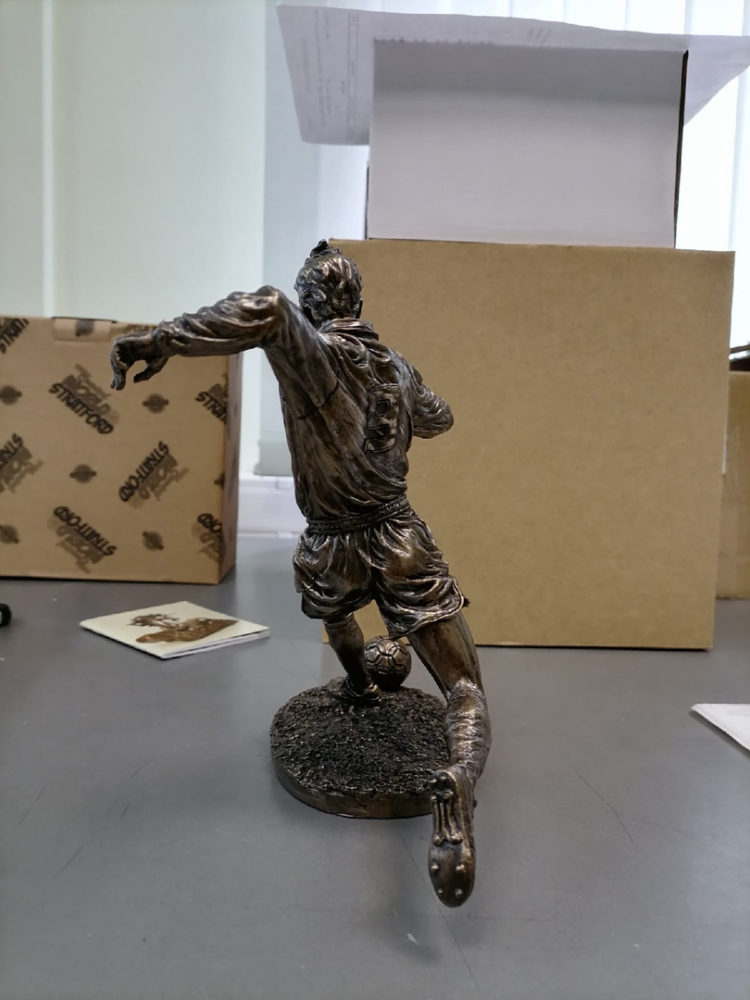 Статуэтка Футболист на поле Veronese WS-433, фото со склада вид сзади