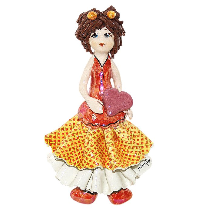 Магнит Девочка с сердцем