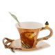 Чайная пара из фарфора с ложечкой Лев Pavone FM-32/ 3